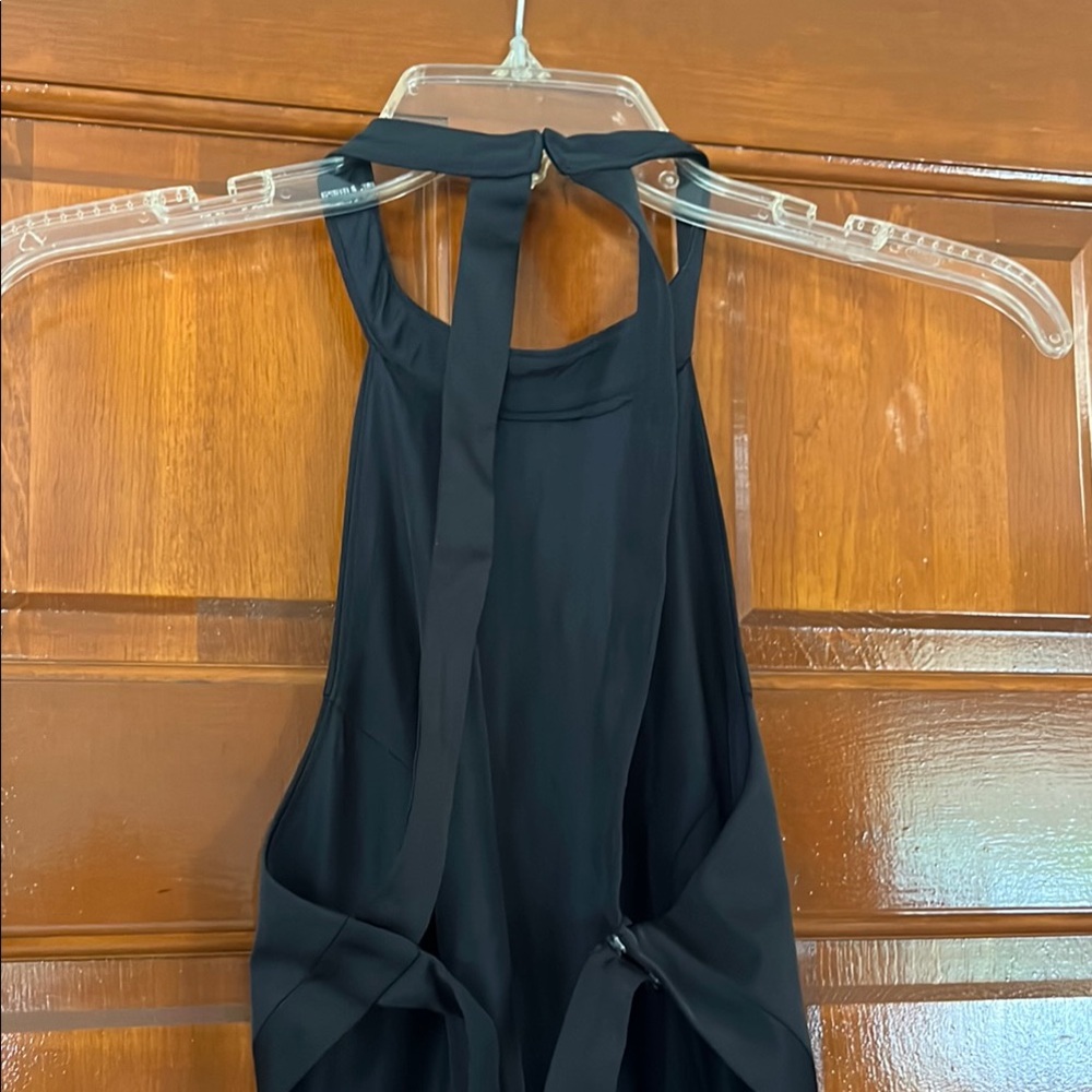 Azazie Black Sheath Halter Dress Night Out - Picture 7 of 11